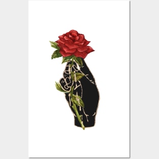 Rose - Gilded Hand Series - Dark Posters and Art